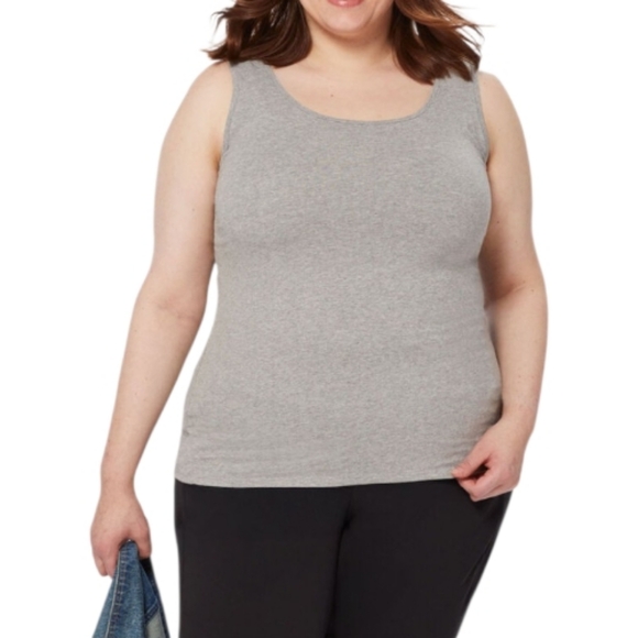 Duluth Trading Co Tops - Duluth Trading Women's Plus No-Yank Shelf Bra Tank Gray Size 2X